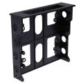 Black 3.5" to 5.25" drive bay computer pc case adapter mounting bracket.