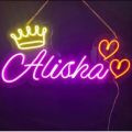 Customized NEON Sign Board - Name Plate - 4 Letters Alphabets. 