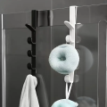 1pc Bedroom Door Hanger Clothes Hanging Rack Over The Door Plastic Home Storage Organization Hooks, Purse Holder For Bags Rails.