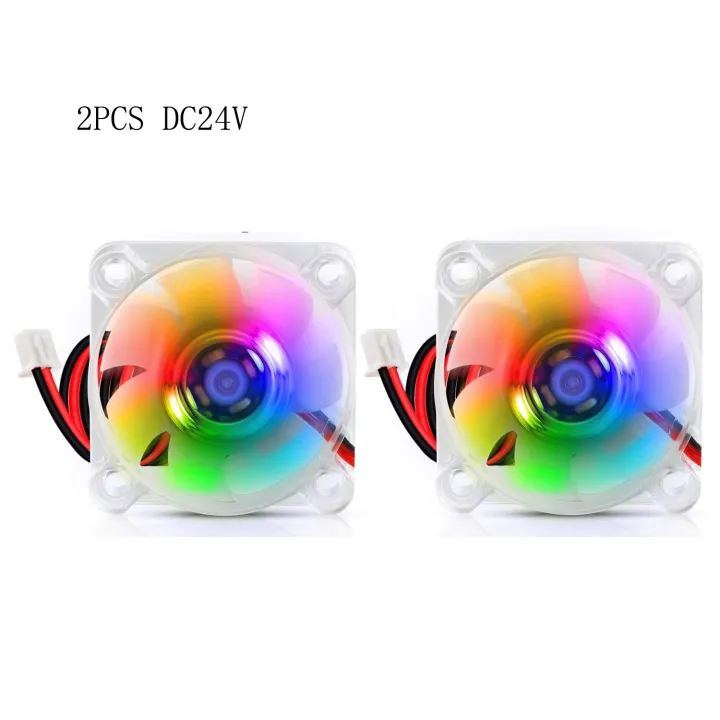 2pcs%2040mm%20RGB%20Fan%2012V%2024V%20Ender%203%20Fan%20Upgrade%2024%20Volt%20Fans%20LED%20Colorful%204010%20Hydraulic%20Bearing,%20Works%20with%20Ender%203%20Pro%203X%20CR-10S%20-%20Image%207