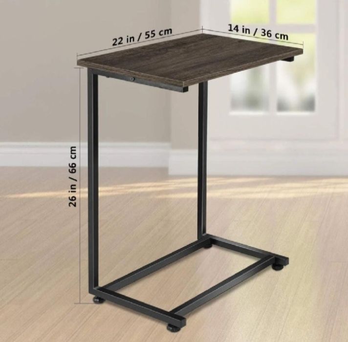 Modern%20Sofa%20Side%20Table%20for%20Living%20Room%20%7C%20Metal%20Frame%20with%20Wooden%20Top%20%7C%20C-Shaped%20Couch%20Table%20for%20Snacks,%20Coffee,%20Laptop%20&%20Home%20D%C3%A9cor%20-%20Image%204