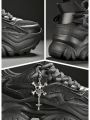 Women's Casual Vulcanized Shoes Black Platform High Heels Women's Halloween Punk Style Light Women's Sneakers.