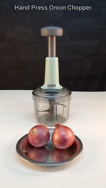 One Hand Chopper Small Manual hand push chopper 600 ml one just | Daraz.com.bd