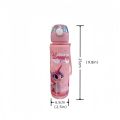 700ml Cute & Durable Cartoon Space Cup with Hand-held Ring BPA-Free High Temperature Resistant Portable Outdoor Water Bottle.