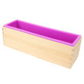Toast Cake Loaf Mold Rectangular Baking Silicone Soap Mold with Wooden Box DIY Handmade Tool Kitchen Tools. 