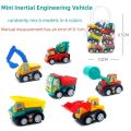6/12Pcs Mini Inertial Pull Back Engineering Car Set Child Kids Cartoon Toys Birthday . 