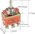 Eten rocker switch 6 pin good quality 3 way on-off-on 15A 250V toggle toggle switch toggle switch 6 screw terminals can be used for fan lamp. 