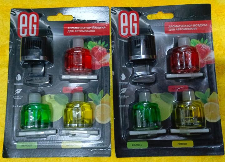 Car Ac Grill Perfume With 3 Refills Lemon Fragrance