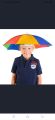 Head Umbrella Hat for Kids and Adults, Hands Free Umbrella Clear for Rain Sunny Golf. 
