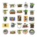 50PCS Disney Cute Baby Yoda Stickers Cartoon Anime Decals Kids Toy Laptop Guitar Motorcycle Car Phone Graffiti Sticker Gift. 