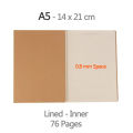 Notebook Vintage A5 Diary Blank/Grid/Lined Optional 38 Sheets / 76 Pages Sketchbook Grid  Planner Journal. 
