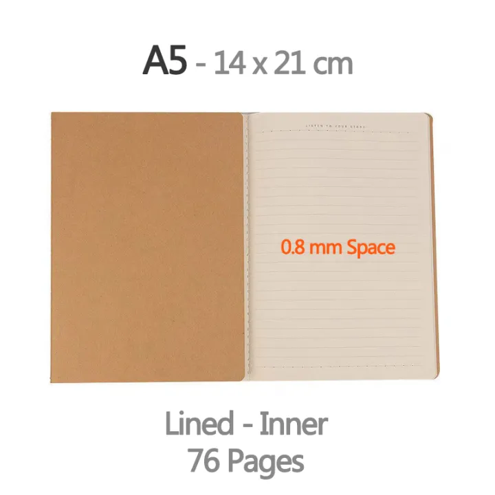 Notebook%20Vintage%20A5%20Diary%20Blank/Grid/Lined%20Optional%2038%20Sheets%20/%2076%20Pages%20Sketchbook%20Grid%20%20Planner%20Journal%20-%20Image%206