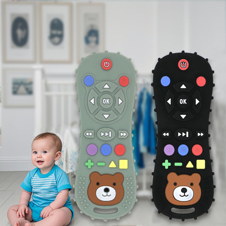 Novelty%20Silicone%20Simulation%20TV%20Remote%20Control%20Shape%20Soothing%20Toy%20Baby%20F%20-%20Image%202