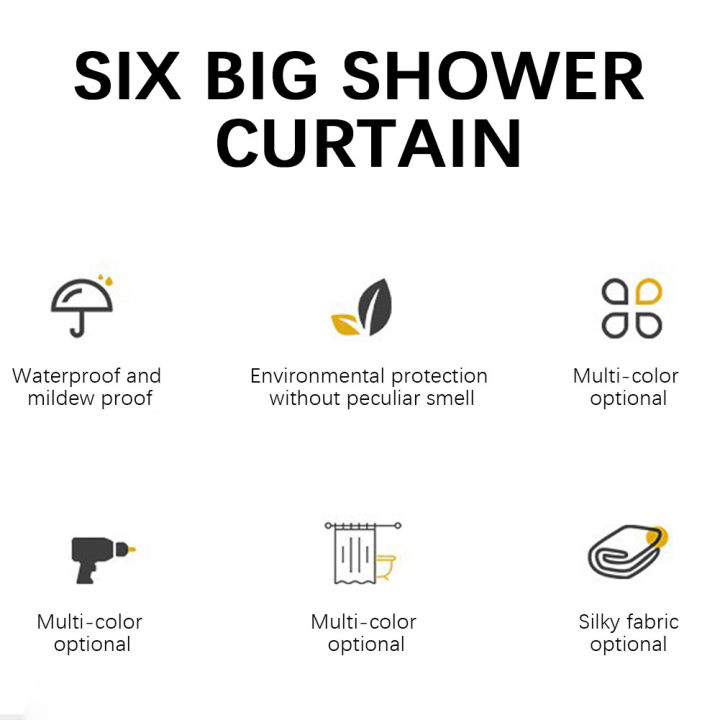 PEVA%20Shower%20Curtain%20Waterproof%20Home%20Bathroom%20Bathtub%20Bathing%20Cover%20180/200cm%20Moden%20Curtain%20Home%20Decorative%20Bathroom%20Bath%20Curtain%20-%20Image%206