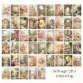 100pcs/pack Garden Whisper Series Retro Handbook Tearable Material Paper Creative DIY Handmade Scrapbook Aesthetic Craft Paper. 