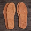 1 Pair Cowhide Insoles For Shoes Men Comfortable Deodorant Casual Leather Insole Feet Quality Genuine Leather Flats Shoe Sole.