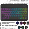 Backlit Led Keyboard 10 inch Wireless Rechargeable Keypads for iPad Tablet Phone PC Magnet Bluetooth Keyboard with Mouse. 