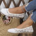 Spring Autumn New Round Toe Fashionable Comfortable Casual Sports Shoes Square Heel Shallow Mouth Mesh Single Shoes for Women.