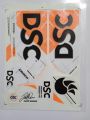 New 3D 2024 DSC ORANGE & BLACK Edition Cricket Bat Sticker For Professional Players. 