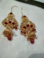 bridal first day jewellery heavy set in golden and red colour unique and stylish design. 