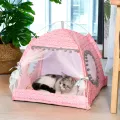 Cat Broken Flower Tent Semi Enclosed Internet Celebrity Tent Nest Universal For All Seasons Pet Supplies Summer Dog And Cat Nest. 