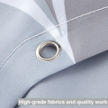 1pc Waterproof Gray Polyester Shower Curtain with Metal Grommets, 180*180cm Durable Fabric Bath Curtain for Bathroom Partitions.