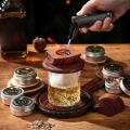 Wooden Whiskey Smoker Infuser Cocktail Smokings Bar Tool Kit Premium Spirits Infuser Perfect Birthday For Family Friends.