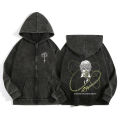 Anime Hunter x Hunter Zip Up Hoodies for Men Women Cotton Print Gothic Harajuku Jacket Hooded Sweatshirts Casual Manga Pullover. 