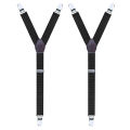 2Pcs/Set Men's Shirt Holders Stays Y-Shaped 3 Metal Clips Adjustable Elastic Leg Suspenders Straps Non-slip Sock Garter Clamps. 