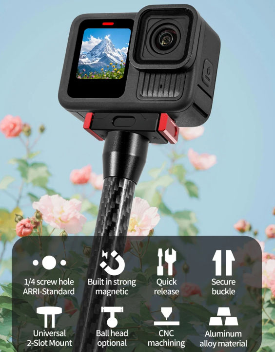 Magnetic%20Quick-Release%20Base%20for%20%2013%2012%2011%2010%209%208%207%20Mini%20Max%20Action%20Camera%20Stand%20Mount%201/4"%20ARRI%20Tripod%20Adapter%20Bracket%20-%20Image%206