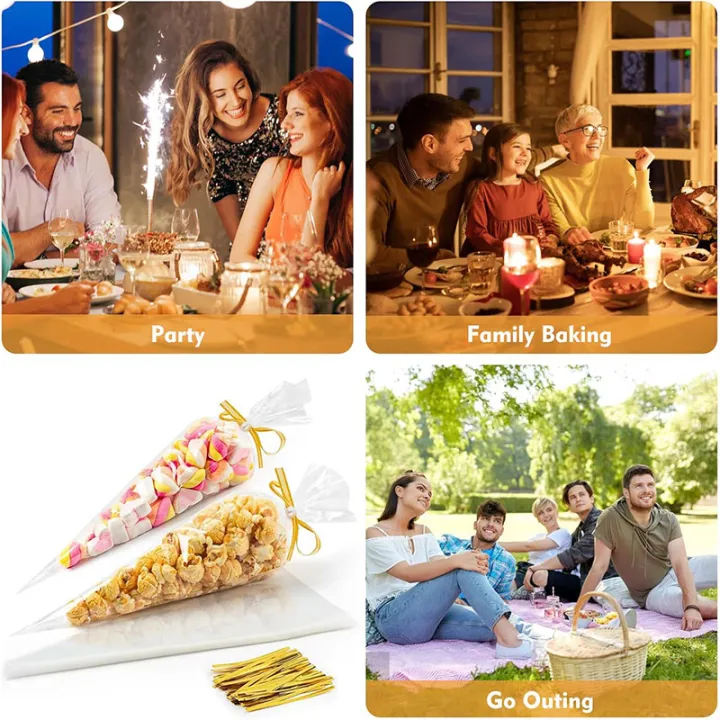 25/50pcs%20Plastic%20Cone%20Bags%20with%20Twist%20Ties%20for%20Popcorn%20Treat%20Candy%20Goodie%20Gifts%20and%20Party%20Favors%20Packaging%20-%20Image%203