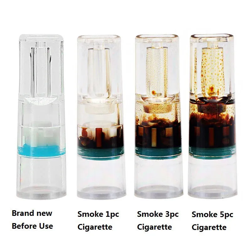 cigarette tar filter 100PCS Disposable Cigarette Filters Tobacco Filter Holder for Tar and Smoke  Stains Tar Filter Reduces Container Smoking Tools