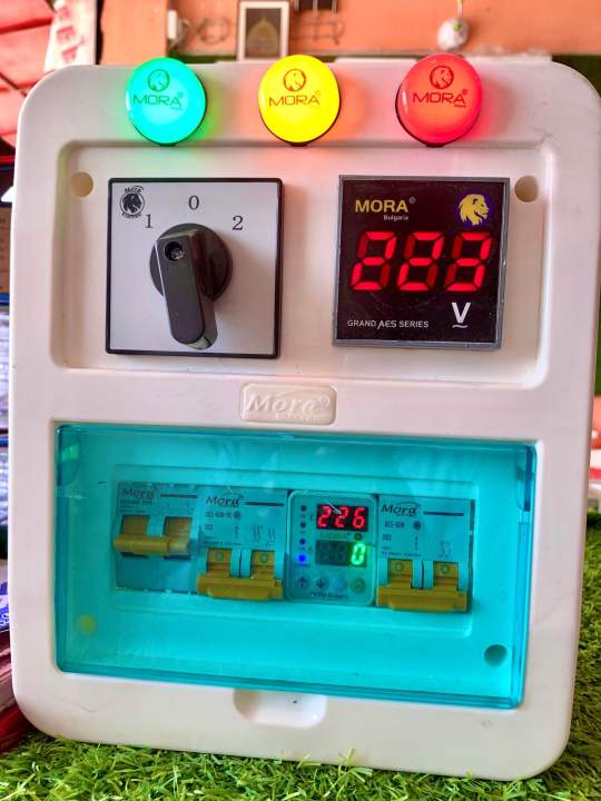 Breaker Box Full Mora Brand For Solar System/Mora Original full DB Box/MORA Protector/Mora Voltmeter/Mora Mc4/Mora Changeover Switch/Mora Dc Breaker/Mora Ac Breaker/Mora indicator lights/Mora Distribution Box/Mora Dc Breaker For Battery/Mora Breaker Type
