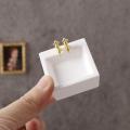 1/12 Dollhouse Bathroom Wash Basins Sinks Model Dollhouse Bathroom Furniture Decoration Dolls House Home Accessories.
