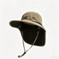 Caps Summer Wide Brim Neck Protection Unisex Bucket Hats Outdoor Visor Quick-drying Panama Sunscreen Tied Fishing Hiking Hat. 