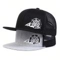 Unisex Compass Mountain Embroidery Hip-hop Net Hats Spring Summer Outdoor Adjustable Casual Baseball Caps Sunscreen Hat. 
