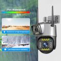 4G Sim Card CCTV PTZ Outdoor Night Vision Color Dual Lens Camera. 