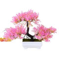 Artificial Plants Bonsai Small Tree Flowers Potted Ornaments Pot Fake Plant For Hotel Home Room Table Decoration Garden Decor. 