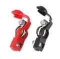 2 PCS Car Auto Quick Release Battery Terminal 1 Black 1 RED Battery Connector Clamps Best for Truck Car  and heavy duty battery with Plastic safety cover Dust prof battery Terminal. 