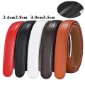 Men Women 2.4 2.8 3.0 3.5 cm Wide Belt No Buckle for Automatic Buckle High Quality PU Leather Belts Body Straps without Buckle.