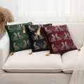 BUYNOW 1PC Luxury Leopard Print Tassel Lace Pillowcase No Pillow Core for Living Room Bedroom Sofa Cushion Cover Decoration.