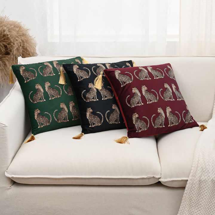BUYNOW%201PC%20Luxury%20Leopard%20Print%20Tassel%20Lace%20Pillowcase%20No%20Pillow%20Core%20for%20Living%20Room%20Bedroom%20Sofa%20Cushion%20Cover%20Decoration%20-%20Image%203