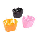 Front Handlebars Waterproof Rear Bike Basket Plastic Bicycles Basket With Fastens Strap For Boy Girl Bike Plastic Basket. 