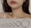 [Genuine silver certified] suwann.na.shop [price per pair] real silver earring hoop earrings Silver. 