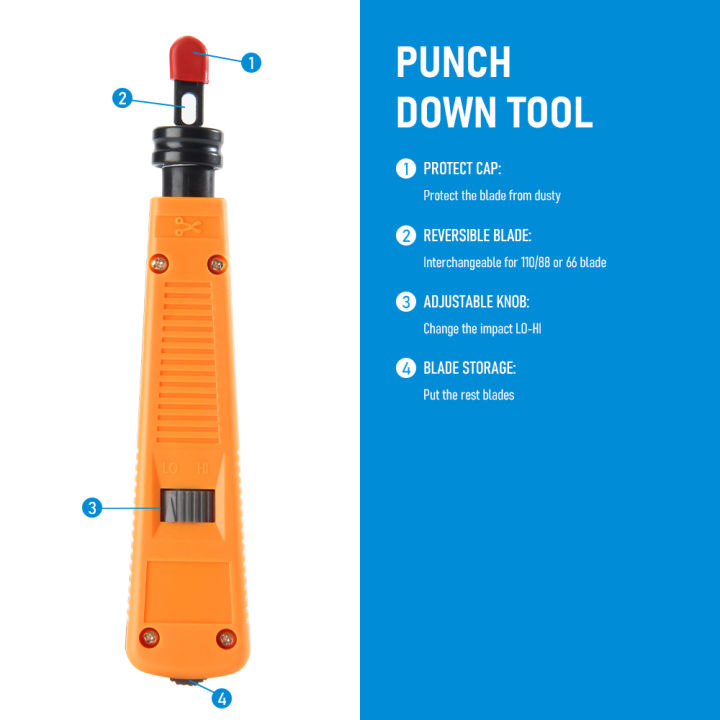 110/88/66%20Punch%20Down%20Tool%20Multifunction%20Krone%20Type%20IDC/Network%20Wire%20Cat5%20&%20Telephone%20Insertion%20Impact%20Terminal%20Tools%20-%20Image%207