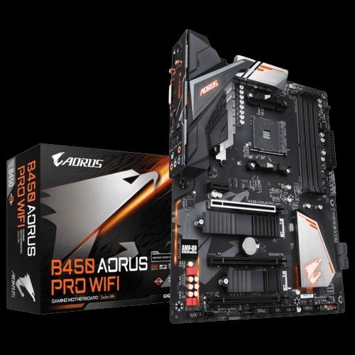 GIGABYTE B450 AORUS PRO WIFI, Supports AMD Ryzen Series, HDMI, DVI-D Ports for Multiple Display,