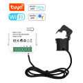 Tuya ZigBee WiFi Smart Energy Meter 80A Current Transformer Clamp Ammeter KWh Electricity Power Meter For Alexa  Home. 