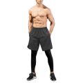 Men's Compression 2-in-1 Shorts – Lycra with Mesh for Support, Breathable, Quick-Dry, Black. 