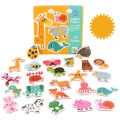 Kids Wooden Jigsaw Matching Puzzle Game Baby Early Learning Cognition Animal Fruit Traffic Educational Toys for Children . 