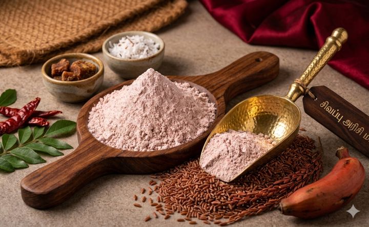 Roasted Red Rice Flour - 100% Homemade(Sivappu Arisi Ma) | Daraz.lk